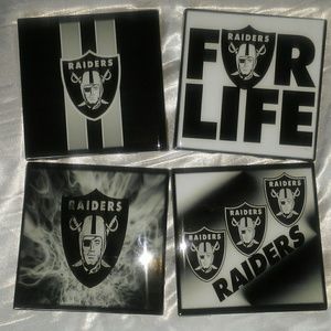 Raiders coaster set is SO awesome and amazing quality!!!